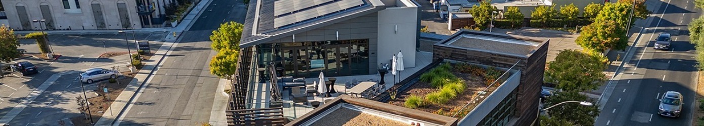 Overhead view of the Altos Bank building