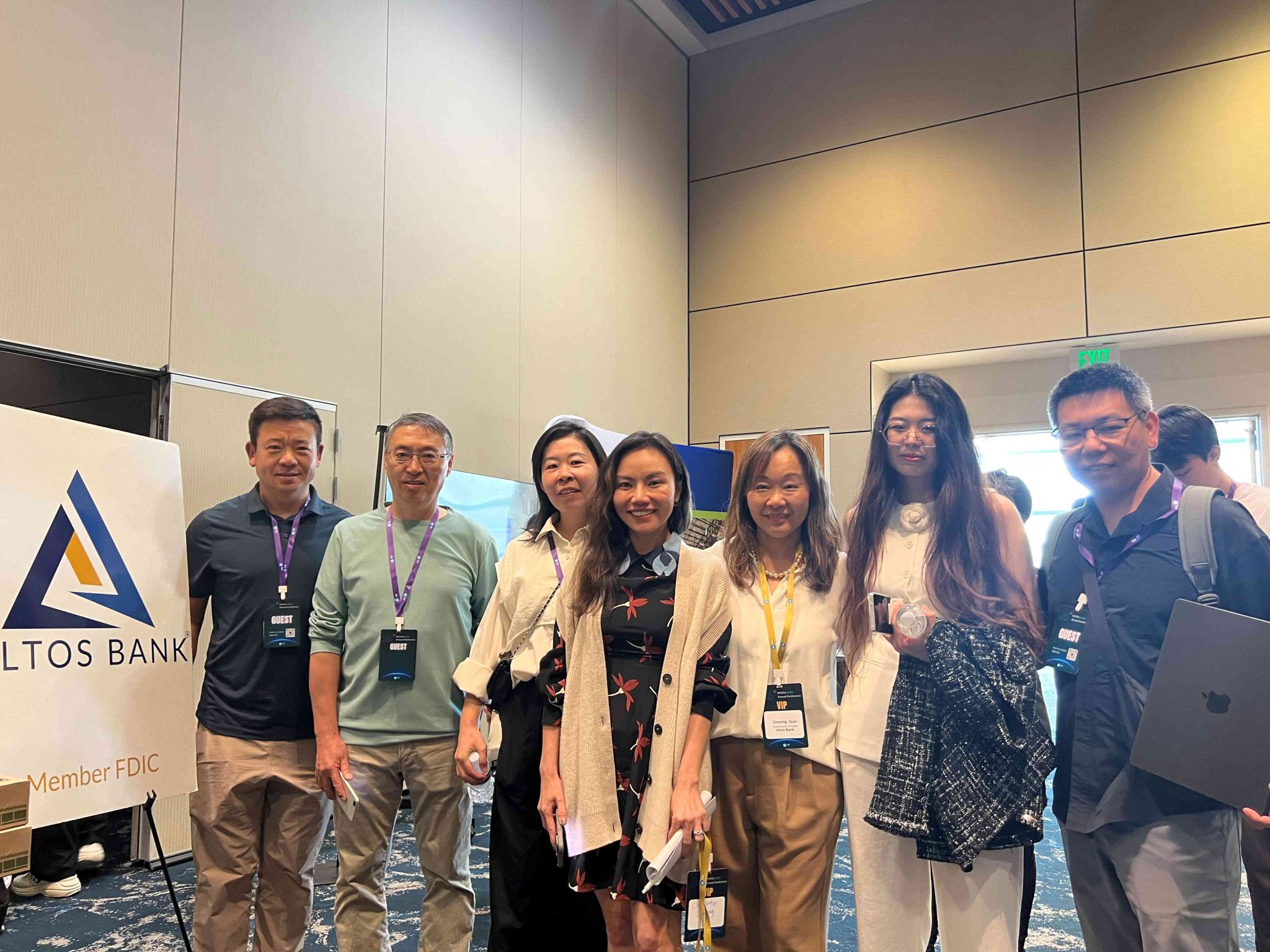 Altos Bank booth at HYSTA’s 26th Annual Conference, where representatives connected with attendees and technology professionals.
