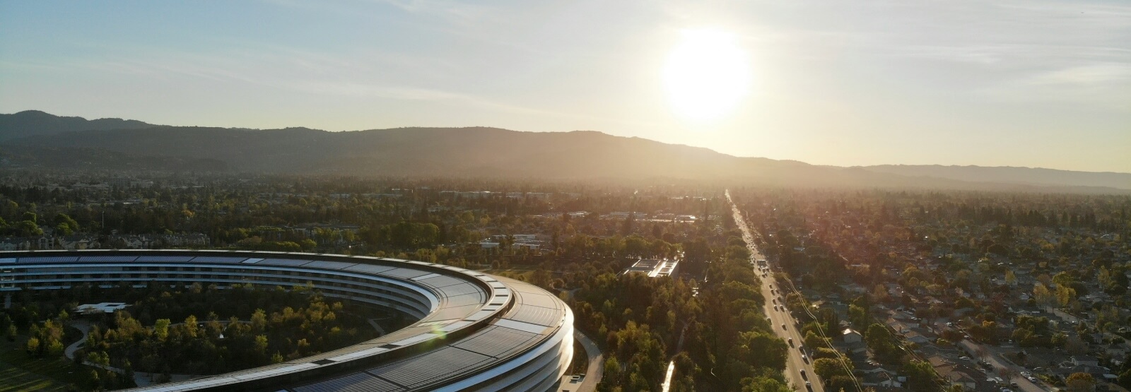 scenic aerial city view
